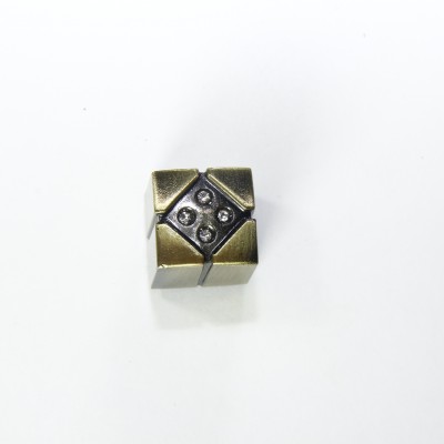 71019 Ручка-кнопка с кристаллами бронза CRL10 ВА